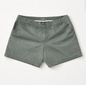 J. Crew Women's Chino Shorts Size 12 Olive Green Khaki 5" inseam